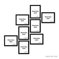 Set of 8 Collage Photo Frames (8 Pcs-8X10 Inch), Black Set of 8 Collage Photo Frames (8 Pcs-8X10 Inch), Black