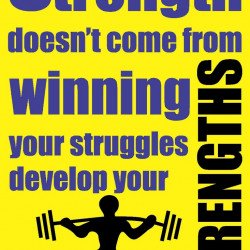 Strength & Winning -  Motivational Poster Strength & Winning -  Motivational Poster