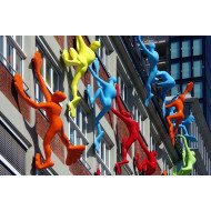 Colourful Men Climbing  Wall Poster Colourful Men Climbing  Wall Poster