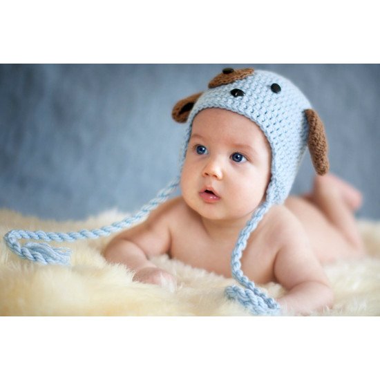 Child's Love - Cute Little Baby With A Blue Hat
