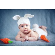 Child's Love - Smiling Baby With Rabbit Hat Child's Love - Smiling Baby With Rabbit Hat