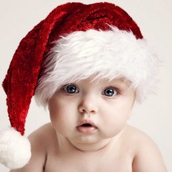 Child's Love -Baby With Christmas Hat Child's Love -Baby With Christmas Hat
