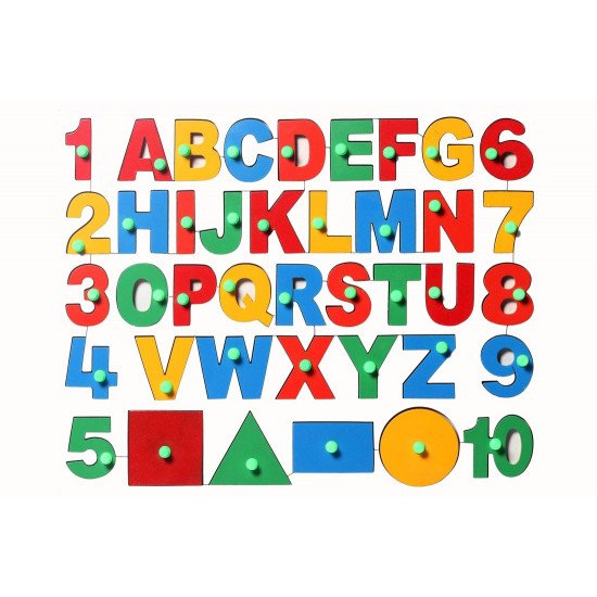 Children's Learning Complete Alphabets, Numbers And Blocks