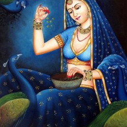 Lady With Peacock Fine Art Lady With Peacock Fine Art