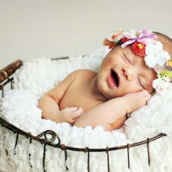 Child's Love - Sleeping Baby In A Basket Child's Love - Sleeping Baby In A Basket