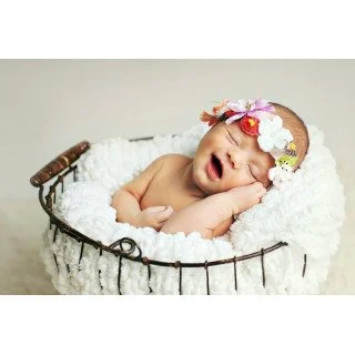 Child s Love Sleeping Baby In A Basket