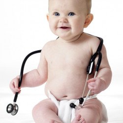 Child's Love - Cute Baby With Stethoscope Child's Love - Cute Baby With Stethoscope