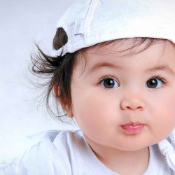 Child's Love - Cute Baby With White Hat Child's Love - Cute Baby With White Hat