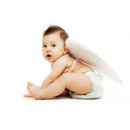 Child's Love - Cute Baby With White Wings Child's Love - Cute Baby With White Wings
