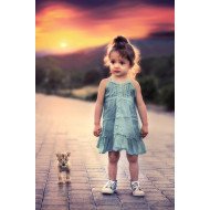 Child's Love - Cute Girl With Cub Child's Love - Cute Girl With Cub