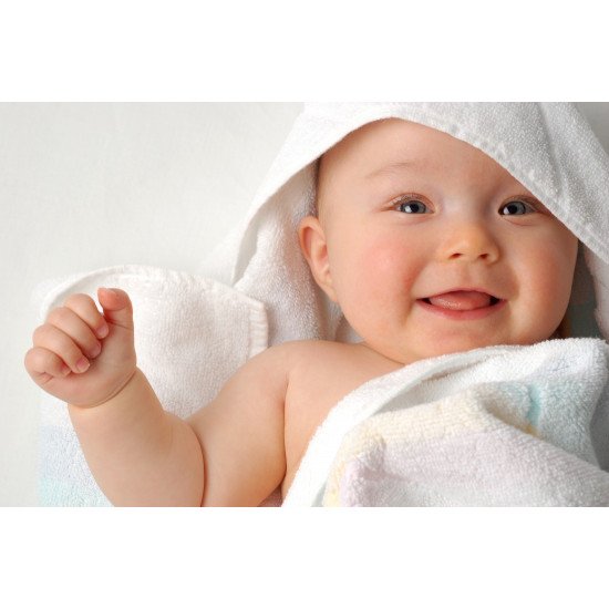 Child's Love - Cute Baby In A White Towel