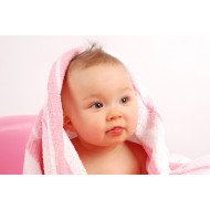 Child's Love - Cute Baby In A Pink Towel Child's Love - Cute Baby In A Pink Towel