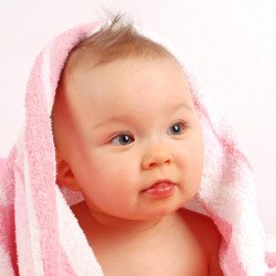 Child's Love - Cute Baby In A Pink Towel Child's Love - Cute Baby In A Pink Towel