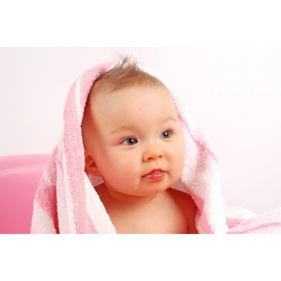 Child's Love - Cute Baby In A Pink Towel