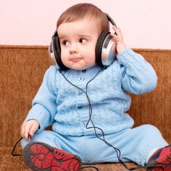 Child's Love - Baby With Headphone Child's Love - Baby With Headphone