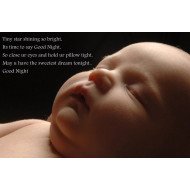 Child's Love - Sleeping Baby With Motivation Quote Child's Love - Sleeping Baby With Motivation Quote