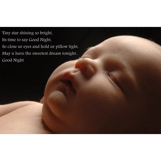 Child's Love - Sleeping Baby With Motivation Quote
