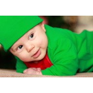 Child's Love - Cute Little Baby In A Green Get-Up