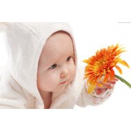 Child's Love - Cute Baby Playing With Sunflower Child's Love - Cute Baby Playing With Sunflower