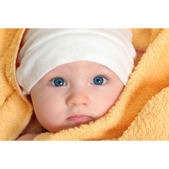 Child's Love - Cute Baby In Yellow Towel