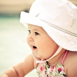 Child's Love - Cute Girl In A White Hat