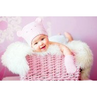 Child's Love - Smiling Baby In A Cat Sweater Child's Love - Smiling Baby In A Cat Sweater