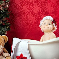 Cute Baby In A Tub
