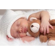 Cute Baby Sleeping With Teddy Cute Baby Sleeping With Teddy