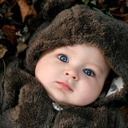 Cute Baby In Black Sweater