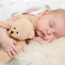 Cute Baby Sleeping With Teddy 2