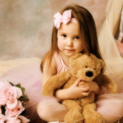 Child's Love - Cute Little Girl With A Teddy Child's Love - Cute Little Girl With A Teddy