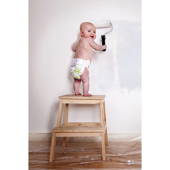 Child's Love - Cute Baby Painting Wall
