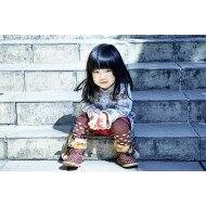Child's Love - Cute Little Girl Sitting On Stairs Child's Love - Cute Little Girl Sitting On Stairs
