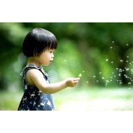 Child's Love -  Cute Girl Playing In The Garden Child's Love -  Cute Girl Playing In The Garden