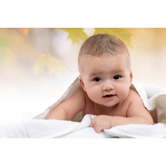 Child's Love -  Cute Baby In A White Towel