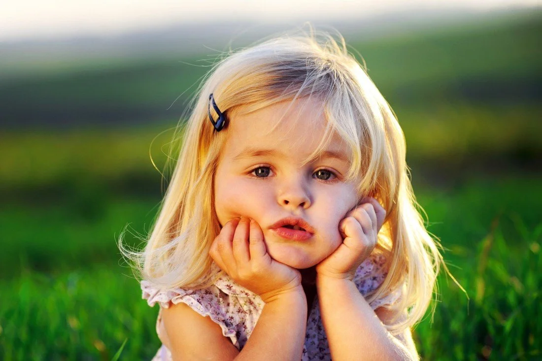 Child's Love - Cute Little Blonde Girl
