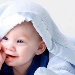 Child's Love - Cute Baby With Blue Towel Child's Love - Cute Baby With Blue Towel