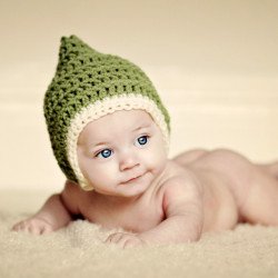 Child's Love - Cute Baby In A Green Hat Child's Love - Cute Baby In A Green Hat