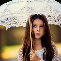 Child's Love - Little Girl With Umbrella Child's Love - Little Girl With Umbrella