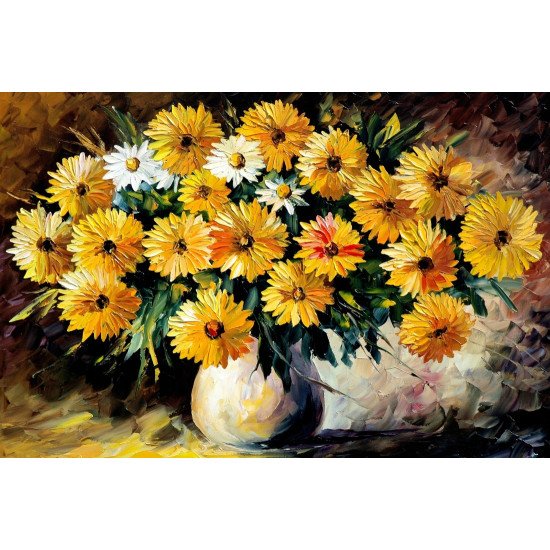 Yellow Daisy Oil Painting