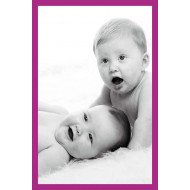 Child's Love - Two Cute Babies Violet Border Child's Love - Two Cute Babies Violet Border