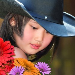 Child's Love - Cute Girl In A Black Hat
