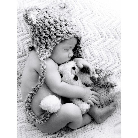 Child's Love - Cute Baby Sleeping With Teddy