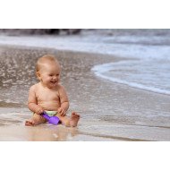 Child's Love - Cute Baby Playing At Sea Shore Child's Love - Cute Baby Playing At Sea Shore