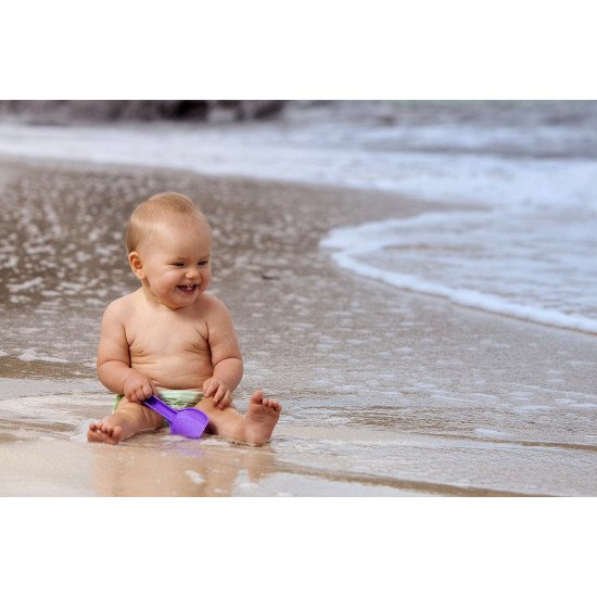 Child's Love - Cute Baby Playing At Sea Shore