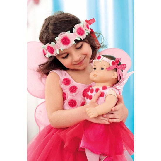 Child's Love - Pink Dress Girl With Her Doll