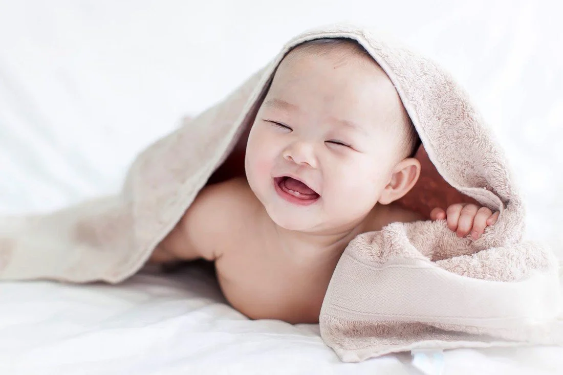 Cute baby in towel hot sale