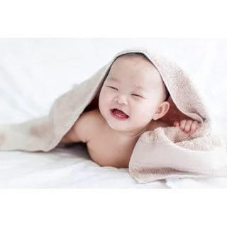 Child's Love Cute Baby In A Towel