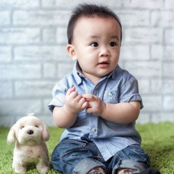 Child's Love - Cute Baby With His Toy Child's Love - Cute Baby With His Toy