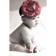 Child's Love - Cute Baby With Big Red Flower Child's Love - Cute Baby With Big Red Flower